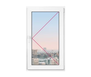 Одностворчатое окно Rehau Delight Decor 900x1000 - фото - 1