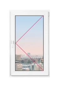 Одностворчатое окно Rehau Brillant 500x1000 - фото - 1