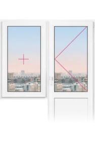 Балконный блок Rehau Intellio 80 1550x2100 - фото - 1