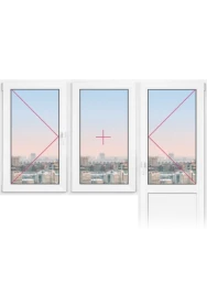 Балконный блок Rehau Grazio 2150x2150 - фото - 1